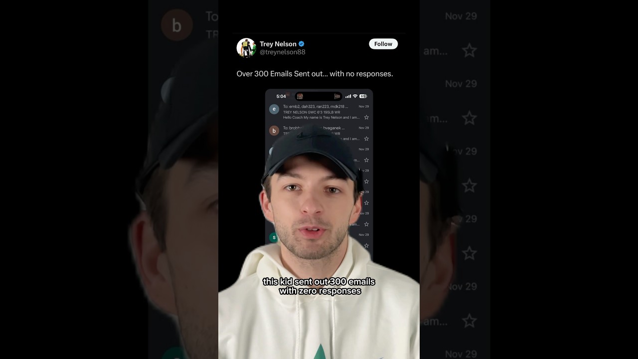 300 emails to college coaches with ZERO responses 