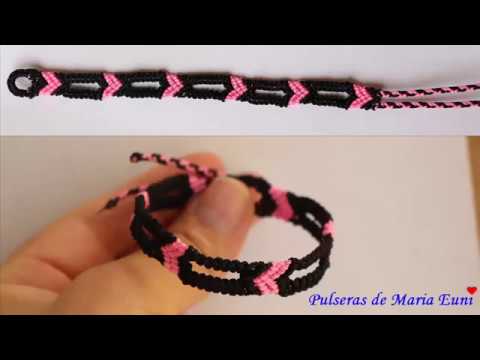 Pulsera hecha con tan DOS tipos NUDOS HILO MACRAMÉ || - YouTube