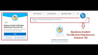 Business Analyst Certification Maintenance Summer ’26 | Salesforce Trailhead