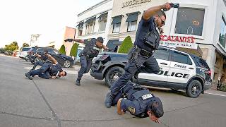 One Sudden Move Officers Unleash a Storm of Gunfire