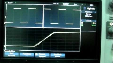 Comparison of making up points on the waveform between GDS-3000 DSOX2000A
