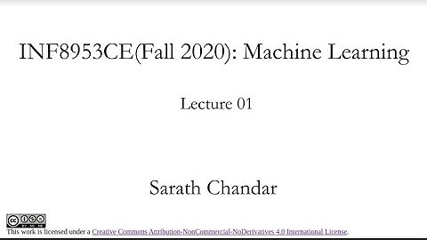 Machine Learning - Lecture 01 (Part-1)