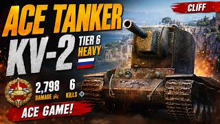 KV-2 DEVINE UN MONSTRU PE CLIFF! ACE TANKER+TOP GUN+HIGH CALIBER | 2797 DMG & 6 KILL-uri | RO screenshot 5