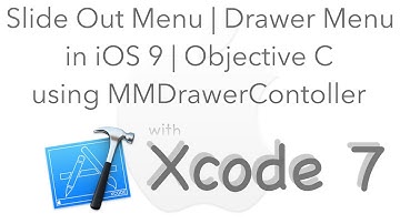 Slide Out Menu in iOS 9 (Drawer Menu) using Objective-C | MMDrawerController | Xcode 7