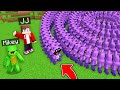 Jj and mikey found longest spiral scary catnap in minecraft maizen