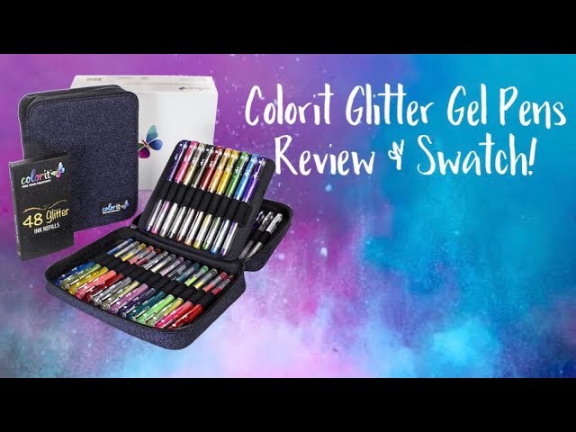 New ColorIt 48 Glitter Gel Pens Set