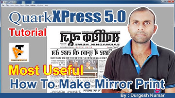 How To Make Mirror Print in QuarkXpress | Quark Mein Page ka Mirror Print Kaise Karein | Class 29th