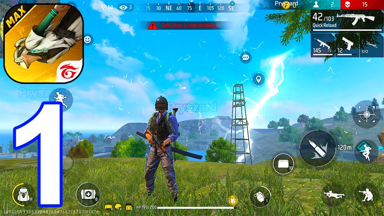 Free Fire MAX   Gameplay Part 1 Tutorial Battle Royale Solo Win iOS Android