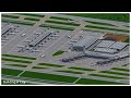 Building a mega airport in minecraft timelapse