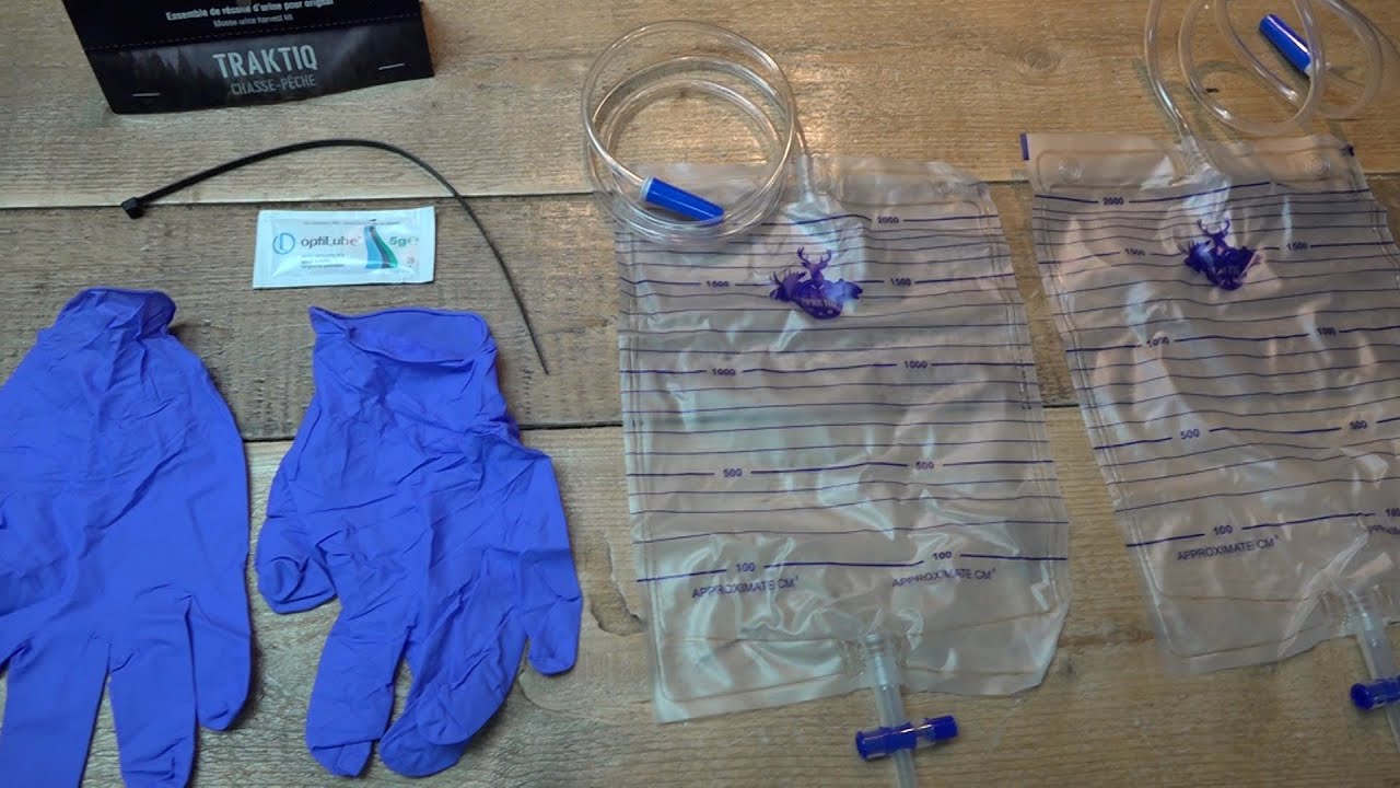 Un ensemble pour récolter l'urine d'orignal