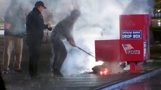 Ballot Drop Box Set On Fire!