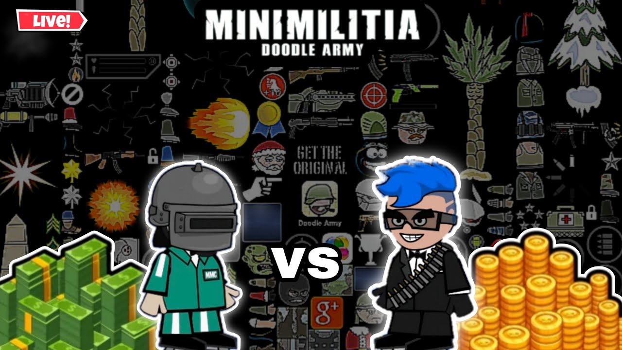 Mini Militia live 🔴 back with legendry GAME ❤️‍🔥 unlimited custom rooms 😂 | Prince ali 37