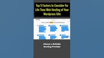 How to Choose Life Time Web Hosting For WordPress Site? | Top 5 Features for every website owner