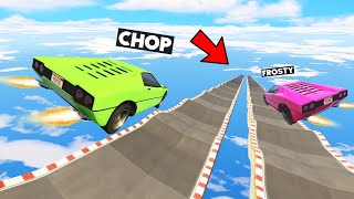 GTA 5 RACE BUT CHOP WINS INSTEAD OF FROSTY FOR FIRST TIME IN MEGA RAMP screenshot 5