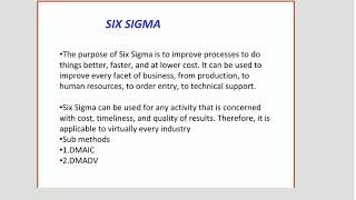SE- Software Engineering-TE CSE-IT- Six Sigma