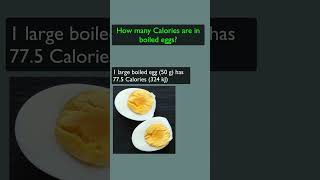 How many Calories are in boiled eggs shorts