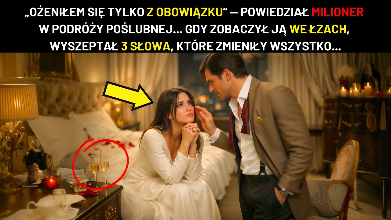 „OŻENIŁEM SIĘ TYLKO Z OBOWIĄZKU” — RZEKŁ MILIONER W PODRÓŻY POŚLUBNEJ... GDY ZAPŁAKAŁA PADŁY 3 SŁOWA
