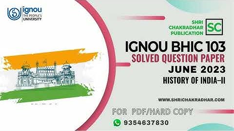 IGNOU BHIC 103 previous year Solved Question paper (June 2023) | IGNOU BAHIH | IGNOU Question paper