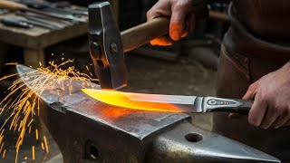 Transforming a Massive Steel S Hook into a Razor Sharp Knife