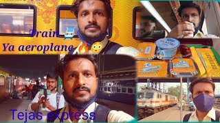 Tejas express chair class journey/food review /india first corporate Train #tejasexpress Ndls-LJn