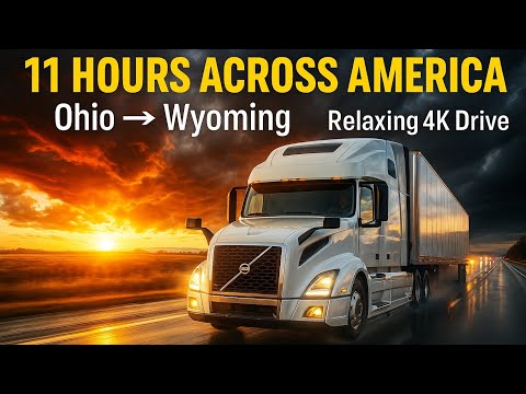 POV Truck, 미국 | Ohio → Wyoming | POV 주행 4K