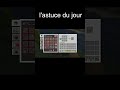 faire des bâtons avec le bambou , astuce Minecraft 107  #minecraft #viral #gaming