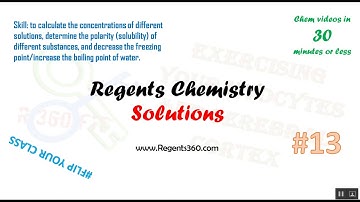 Video 13/17 Solutions, Table G, Table F, Solubility of Gases vs. Solids. Chemistry.Regents360