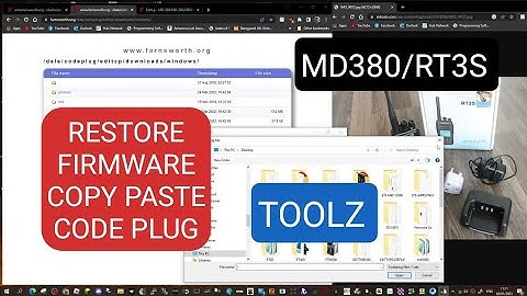 Edit/cp Cps Software - Restore Firmware MD380/RT3S ,Copy Paste Code Plugs & More