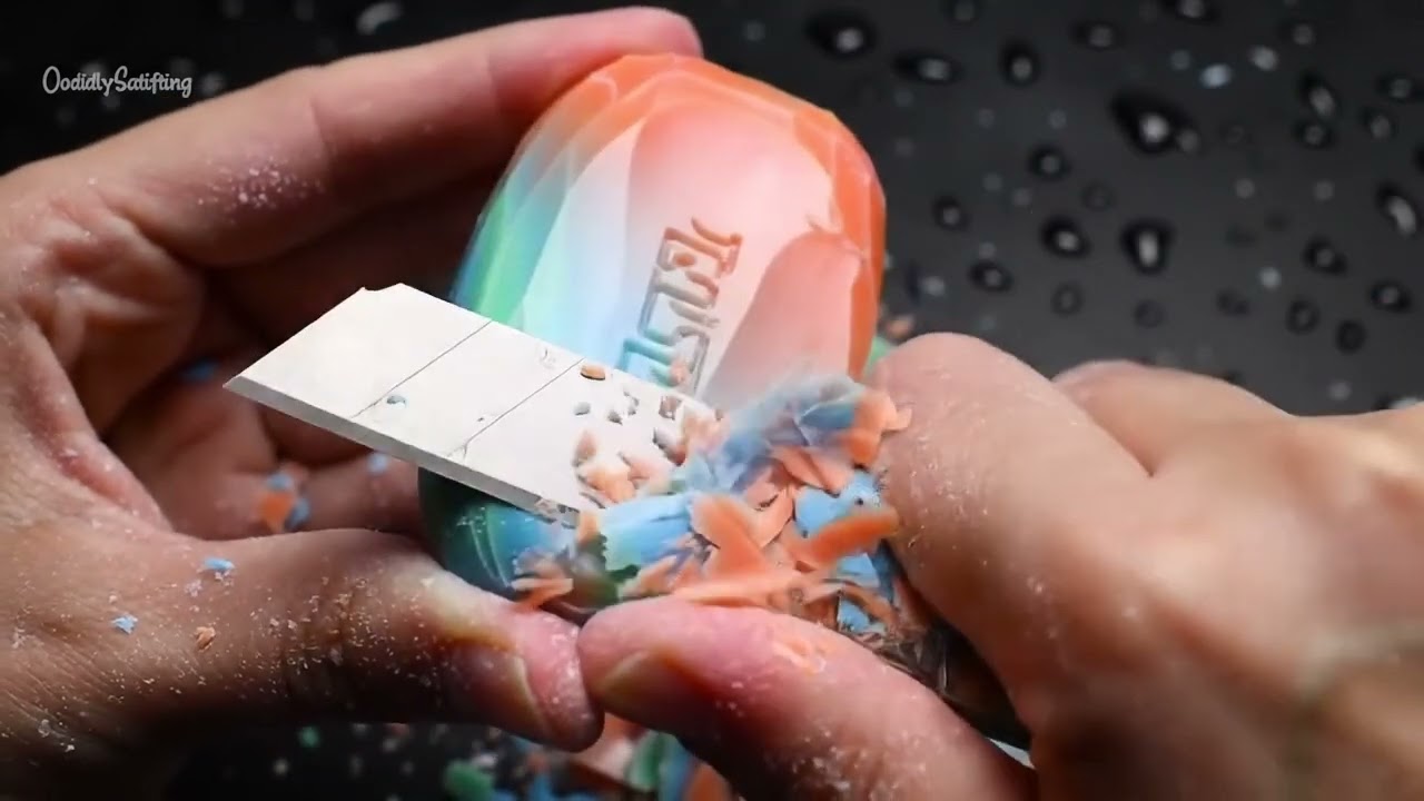 Midnight Soap Carving with Rain Sounds 🌧️ | Deep Sleep ASMR | No Talking