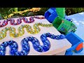 マーブルランレース ASMR ☆ HABA 木製スロープ、ごみ収集車＆ダンプトラック 癒しのビー玉の音
