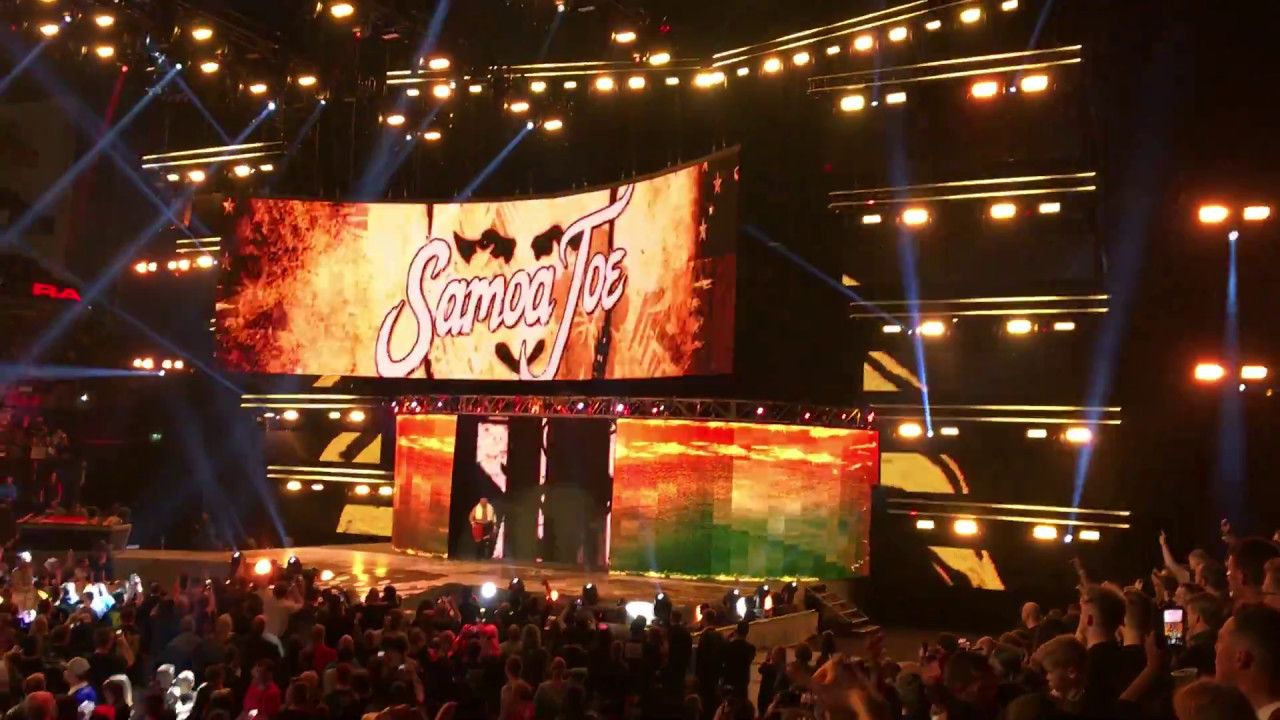 Seth Rollins full entrance; Samoa Joe full entrance - WWE RAW Live in O2 London 8 May 2017