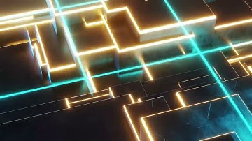 4K Abstract Geometric Animated Neon background Infinite Loop Video Live Wallpaper | Free Version