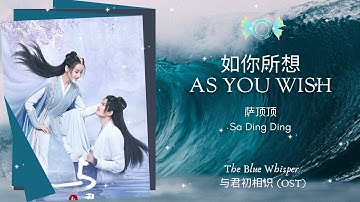 As You Wish (如你所想) - 萨顶顶 (Sa Dingding) || The Blue Whisper 与君初相识 OST || Han/Pinyin/Eng Lyrics