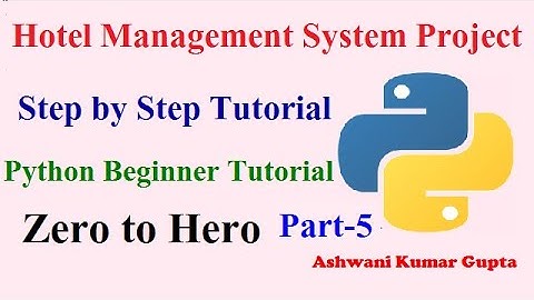 Hotel Management System Project In Python With Source Code Step by Step Tutorial in Hindi | Part 5