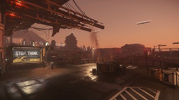 Star Citizen 4K Video Loop for Wallpaper Engine and Zoom: Hurston: Lorville: Metro Center: Dawn