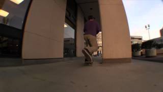 Audia skating the library ledge