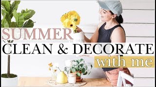 COZY SUMMER CLEAN + DECORATE WITH ME | Hygge + Minimal Summer Decor Inspo, CLEANING MOTIVATION