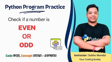 Even or Odd Number in Python | Python Problem Solving in Bengali