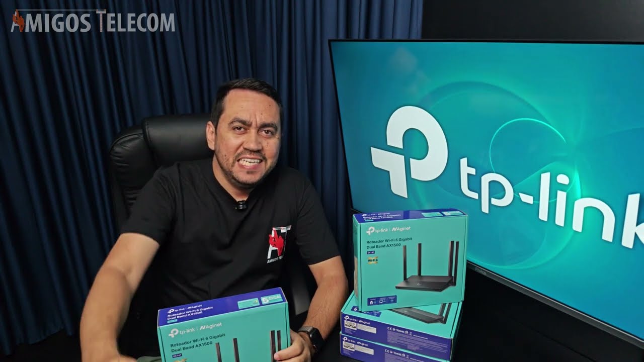 TP-Link EX141 Roteador Wi-Fi 6 com Aginet (personalize a configuração, logotipo)