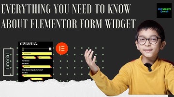 ELEMENTOR FORM WIDGET TUTORIAL #elementorformwidget #elementorforms #elementor #wordpressforms