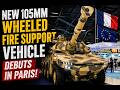 New 105mm wheeled fire support vehicle debuts in Paris