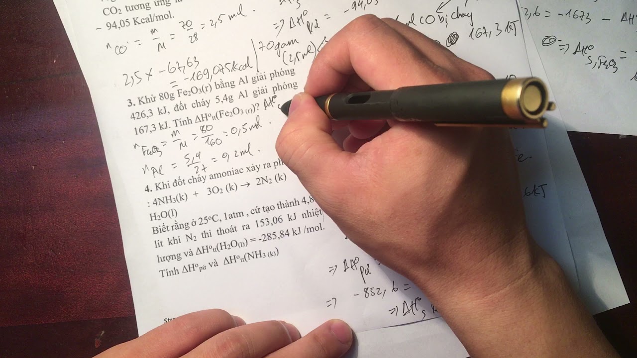 Hoá Đại Cương: Nhiệt động Hoá học_Bài tập-P1