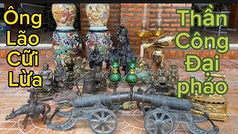🔴🔴Thần Công Bằng Đồng _ Gốm Biên Hoà Xưa _ Tượng Đồng Xưa _ Đèn Dầu Châu Âu. Trưa 9/5 #đồcổcầnthơ