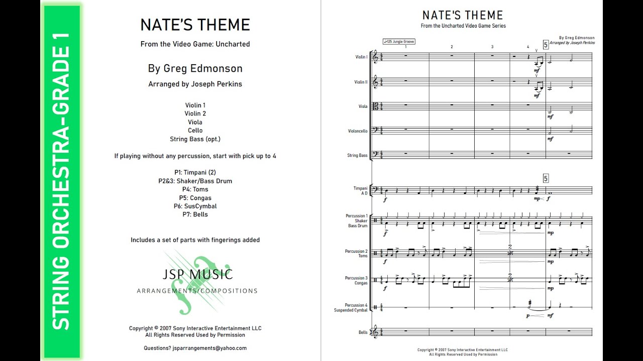 Watch Nates Theme (Uncharted) String Orchestra (Grade 1) on YouTube Watch Nates Theme (Uncharted) String Orchestra (Grade 1) on YouTube