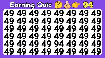 Find the ODD One Out - Numbers and Letters Edition |Earning Quiz 🤔💰