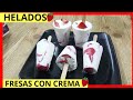 HELADOS DE FRESAS CON CREMA / DELICIOSOS HELADOS CASEROS CREMOSOS