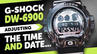 Details #Casio G-SHOCK DW-6900 Tutorial - How To Set the Time and Date Guide