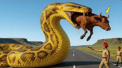 "Fearless Heroes Save a Cow from a Giant Python Attack 🐍🐄 | Realistic AI Animal Rescue 2025"
