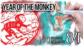 My Birth Year Sign, Monkey Dragon!  | Year of the Monkey | 100 Dragons Challenge - 84
