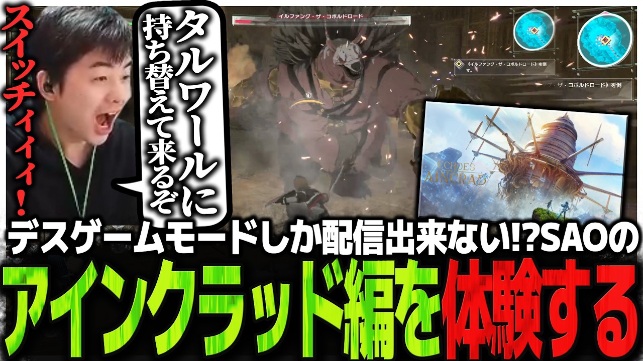 デスゲームモードしか配信出来ない!?SAOアインクラッド編を体験するビーター山本【Echoes of Aincrad】